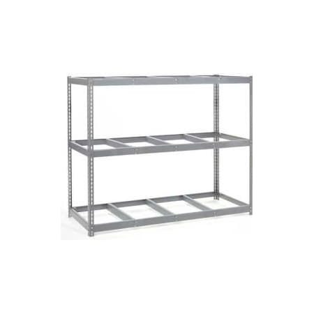 Wide Span Rack 96Wx36Dx 60H, 3 Shelves No Deck 800 Lb Cap. Per Level, Gray